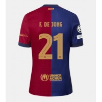 Pánský Fotbalový dres Barcelona Frenkie de Jong #21 2024-25 Domácí Krátký Rukáv